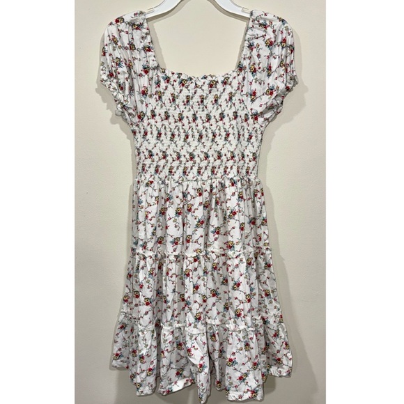 Ralph Lauren Girls Floral Smocked Cotton Jersey Dress L 12–14. (Used) - Picture 2 of 4